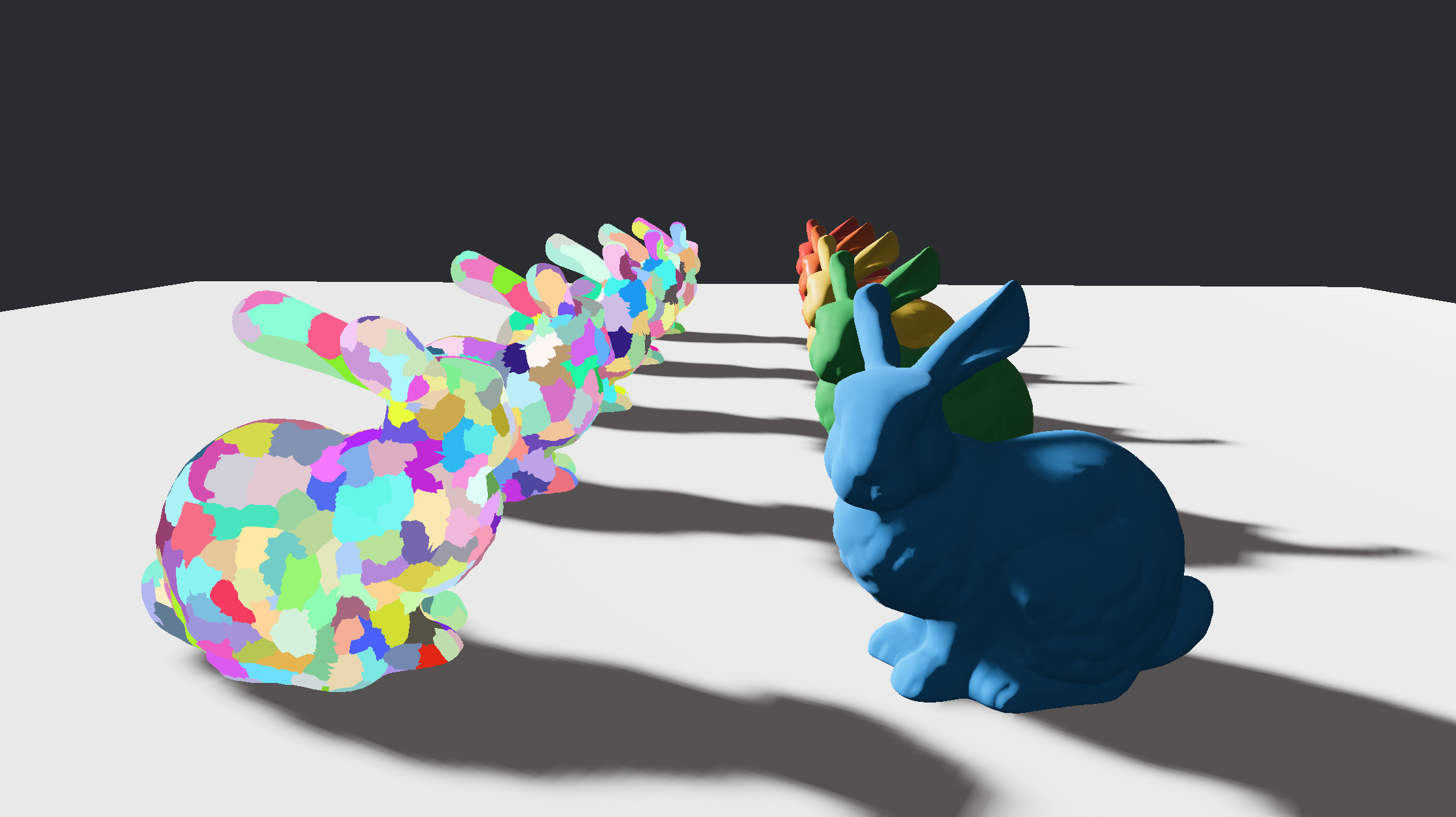 Screenshot of the meshlet example