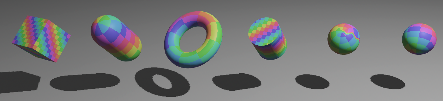 An example with 3D mesh shapes